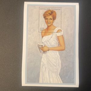 PRINCESS DIANA (“White Chiffon Evening Dress”) Stamp) “Rare-Vintage” 1997….